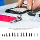 thumbnail image 4 of Tornillos Autorroscantes, 10 Tamamos 1000 piezas kit Surtido de pernos autorroscantes con cabeza cruzada de acero inoxidable m1 m1.2 m1.4 m1.7 para relocencia, gafas, reparación, 4 of 7