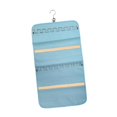 thumbnail image 3 of Organizador de joyas colgante de doble cara, rollo para pendientes y anillos, para pared o puerta. Azul claro, 3 of 9