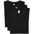 thumbnail image 6 of Access Men's Heavyweight Short Sleeve Cotton V-Neck T-Shirt (Pack of 3) (Black, Small) AT37, 6 of 9