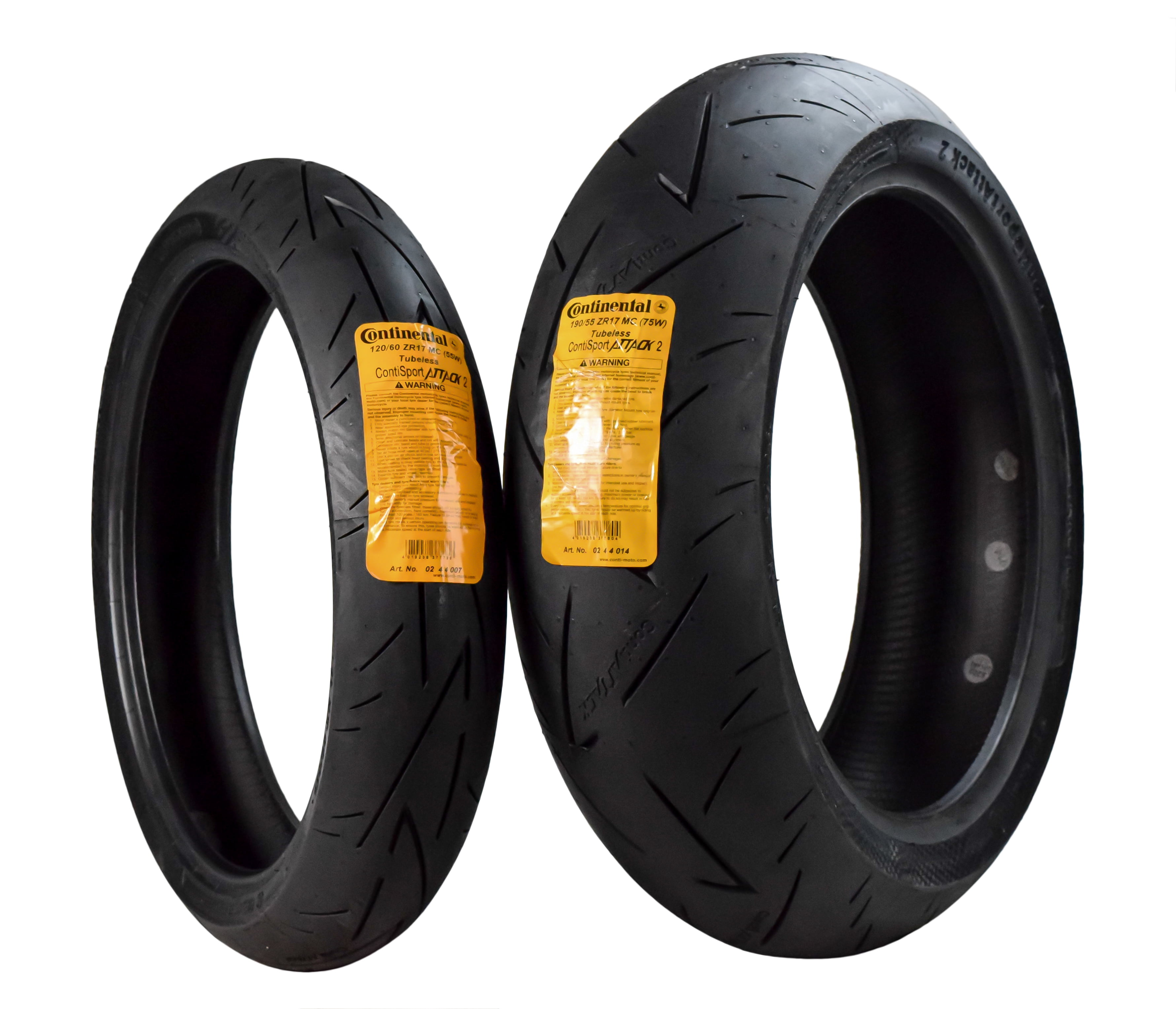 Continental Sport Attack 2 120/60ZR17 Front 190/55ZR17 Rear Motorcycle