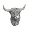 thumbnail image 5 of Highland Cow Sculpture Decor Handcrafted Vintage Design for Indoor Outdoor Garden Yard Patio, 5 of 9