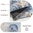 thumbnail image 5 of Ocean Jellyfish Large Area Rugs 5x8 ft Blue Yellow Sea Star Shell Coral Blue Yellow Stripes Washable Rug Non Slip Indoor Carpet Absorbent Floor Mat for Living Room Bedroom Dining Room, 5 of 9