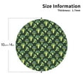 thumbnail image 2 of Pofeuu Broccoli 3 Print Coasters for Drinks, 4Pack PU Leather Coasters, Bar Drink Coasters for Tabletop Protection, Furniture from Damage-Round Shape, 2 of 6