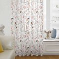 thumbnail image 6 of Flowers Birds Sheer Curtains 63 Inches Long, Farmhouse Botanical Floral Branches Plants Light Filering Curtains, Breathable Simi Curtain Privacy Drapes for Living Room Bedroom Window Treatment, 6 of 9