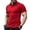 Red, variant on Zylanna Men's Button Polo Shirts Tee, Solid Color Short Sleeve Turndown Collar Summer Casual Pullover for Men Yellow Size XL