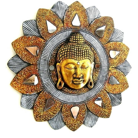 - Buddha Wall Art Wall Hanging Buddha Mask Wall Decor Buddha Statue Mosaic - Handmade- OMA BRAND, XL