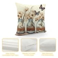 thumbnail image 4 of Creowell Flowers Butterflies Jars Pillow Cushion Covers Short Plush High-Quality 1PC for Sofa Couch Bedroom Car Home Decor 20x20in, 4 of 5