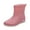 Pink, variant on Women's Fashion Casual Spring And Summer Japanese Style Rainy Day Wear Solid Color Waterproof Non-Slip Mid-Tube Rain Boots