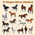 thumbnail image 3 of Rollo de pegatinas H1vojoxo con forma de caballo realista para niños, 1000 unidades, 3 of 6