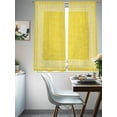 thumbnail image 4 of Yellow Abstract Art Sheer Curtains for Living Room Bedroom, Vintage Linen Greek Key Geometric Light Filtering Sheer Curtains, Rod Pocket Voile Window Drapes, 2 Panels Set 52"x 72", 4 of 7