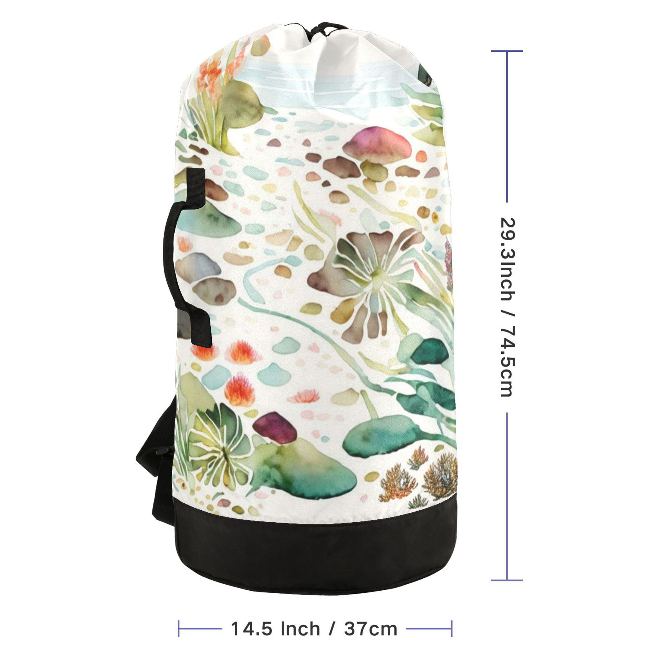 RMDQTR Durable Large Laundry Backpack with Drawstring Closure Ideal for Laundry Trips,Travel&Camping Pondside Chandelier Fusang