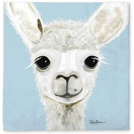 Paper Beverage Napkins by Studio Oh! - Farm Animals - Pack of 40 - Full-Color Art - 3-Ply Strong & Durable, Easy Cleanup - for Everyday & All Occasions