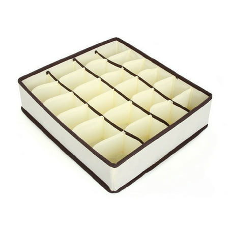 

Livingsenburg Foldable Underwear Drawer Organizers Dividers Closet Bras Ties Box