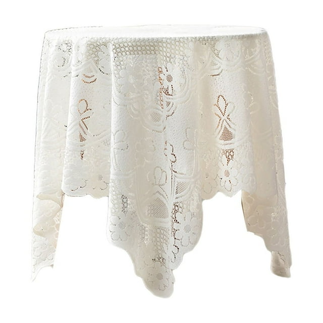 Deals of The Day Clearance! Tablecloth with Fringe, Decorative Cover for Tables, 35.4x35.4 Inch Washable Square Table Cloth, Sofa Cover, Wedding Party Dining Table Protector, Machine Washable