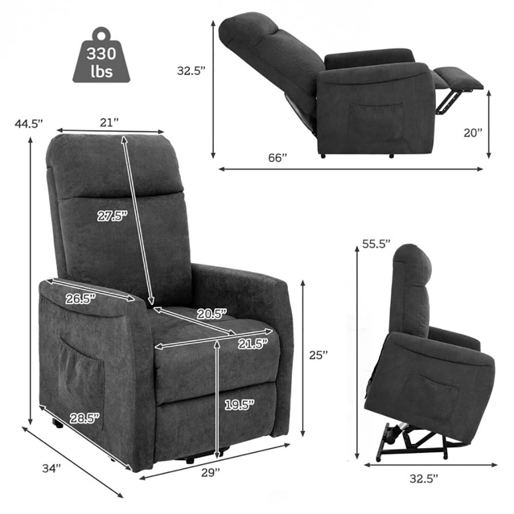 Finihen Electric Power Lift Relax Sofa Recliner Chair, Power Lift Recliner Chair with Remote Control, for Elderly, for Living Room, Bedroom, Gray Finihen Electric Power Lift Relax Sofa Recliner Chair, Power Lift Recliner Chair with Remote Control, for Elderly, for Living Room, Bedroom, Gray
