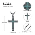 thumbnail image 6 of Coachuhhar Cross Necklace for Men 925 Sterling Silver Crucifix Pendant Necklace Religion Cross Jewelry Gifts for Father Husband Son, 6 of 7