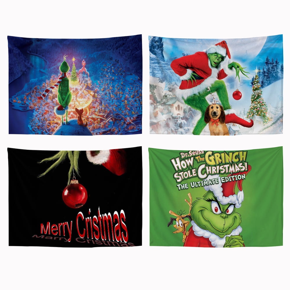 Grinch Christmas Tapestry, Wall Mount Grinch Christmas, for Christmas