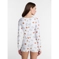 thumbnail image 3 of Peanuts Snoopy Women's and Women's Plus Pumpkin One Piece Sleep Romper, Sizes XS-2X, 3 of 5