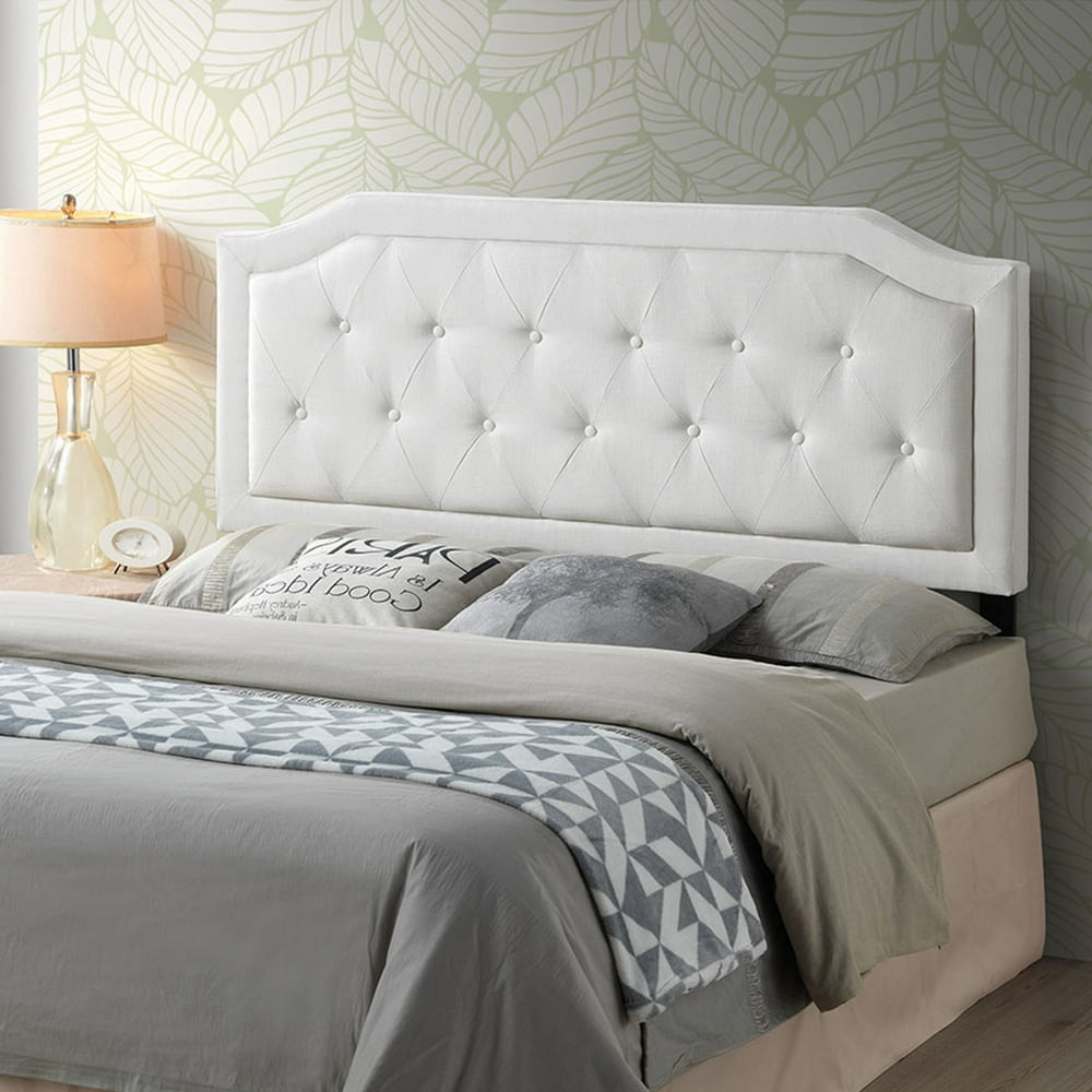 Edgemod Kensington Tufted Headboard, Queen Size in Ivory