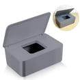 thumbnail image 1 of Wet Wipes Box, Baby Wet Wipes Box, Tissue Storage Case, Toilet Paper Box, Baby Wipes Case, Tissue Holder, Plastic Wet Wipes Dispenser, Tissue Box, Napkin Box (Black), 1 of 9