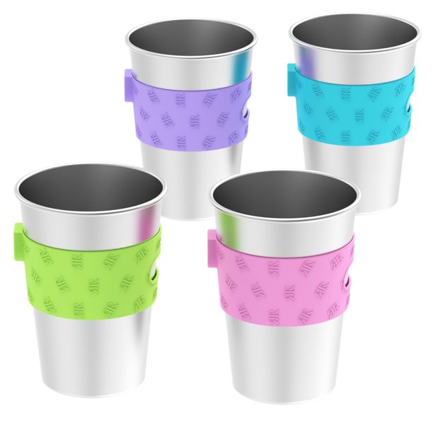 Juego de 4 Vasos Magnéticos Rich&Ray de Acero Inoxidable 350mL para Colgar