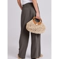thumbnail image 4 of ANRABESS Women Linen Palazzo Pants Summer Boho Wide Leg High Waist Casual Lounge Pant 2026 Beach Travel Vacation Outfits Coffee L, 4 of 10
