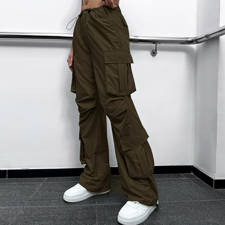 YBYR Women Cargo Pants Harem Pants Fashion Punk Pockets Jogger
