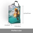 thumbnail image 3 of KLL Underwater Swimming Duck Laundry Hamper,Large Canvas Fabric Lightweight Storage Basket Toy Organizer Dirty Clothes Collapsible Waterproof, 3 of 6