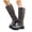 Gray, variant on Knee High Boots for Women Buckle Low Block Heel with Side Zipper Round Toe Winter Fashion Warm Casual Shoes Black 9.5