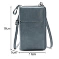thumbnail image 2 of Blue*Cell Phone Bag Small Shoulder Purse Leather Travel RFID Card Slots Wallet Case, 2 of 5