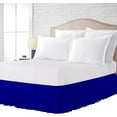 thumbnail image 1 of 100% Microfiber Multi-Ruffle King Size Bed Skirt (78" x 80") with 22" Tailored Drop Lenght, Easy Fit Ruffle Pattern with Adjustable Elastic & Gathered Styling Bed Frame Cover - Royal Blue Solid., 1 of 4