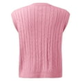 thumbnail image 3 of KaLI_store Sweater Tanks for Women Women's Cable Knit Sweater Vest Sleeveless Ribbed Summer Pullover Tops RD1,S, 3 of 4