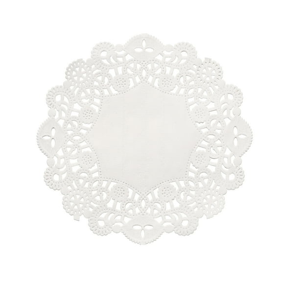 Tineasur 100pcs Round Lace Paper Doilies Oil Absorbing Pads for General Use, Decorative and Functional