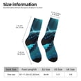 thumbnail image 2 of KLL Vintage Blue Pattern Whale Print Cool Socks Men's Women's Crew Socks Funny Crazy Novelty Stockings, 2 of 6