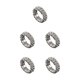 thumbnail image 3 of Anillo de promesa de boda de compromiso único Sonducket con diamantes deslumbrantes y cristal elástico plata 2 filas, 3 of 6