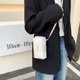thumbnail image 5 of Bolso PU tejido pequeño hombro cintura bolso mujer Crossbody Mini teléfono monedero (blanco), 5 of 6