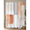 thumbnail image 4 of Orange Grey Oil Painting Shower Curtain, Ombre Watercolor Modern Art Waterproof Shower Curtain Set with 12 Hooks Lightweight Washable Fabric Shower Curtains for Bathroom 36x72 Inches, 4 of 6
