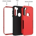 thumbnail image 5 of Xpression Cover for Apple iPhone 13 (6.1") Slim Hybrid Shockproof Silicone Rubber TPU + Hard PC Heavy Duty Three Layer Body Protection Phone Case - Red Black, 5 of 9