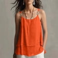 thumbnail image 2 of Frostluinai Débardeurs Fluides pour Femmes à Bretelles Spaghetti, Camisole de Superposition Décontractée d'Été Sans Manches à Col Ras du Cou, Chandails Grande Taille, Débardeur de Plage pour Vacances, 2 of 7