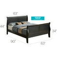 thumbnail image 2 of Glory Furniture Louis Phillipe Queen Sleigh Bed in Black, 2 of 2