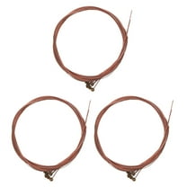 KALLORY 3Pack Steel Guitar Strings for Acoustic Guitars and Folk Style