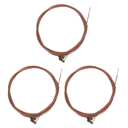 KALLORY 3Pack Steel Guitar Strings for Acoustic Guitars and Folk Style