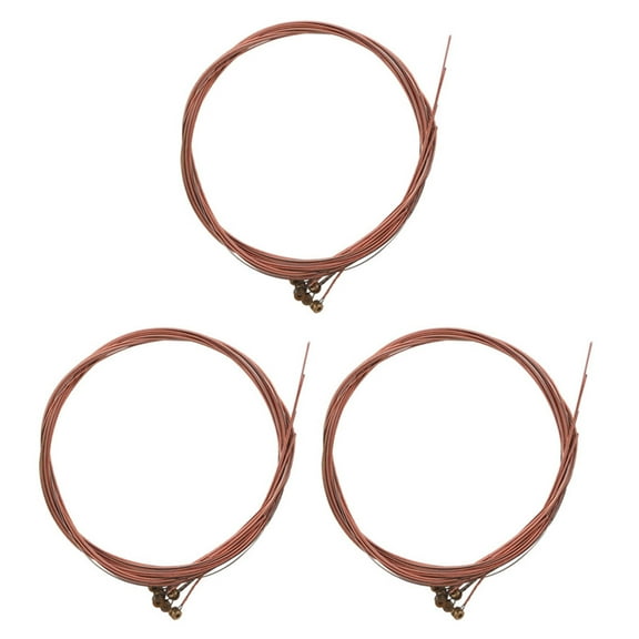 KALLORY 3Pack Steel Guitar Strings for Acoustic Guitars and Folk Style