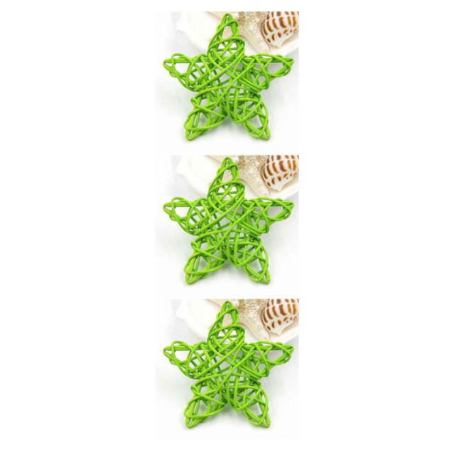 Advancent 5pcs 6cm Estrella Forma Vid Ca?a Ratán Decoración Boda Navidad Bricolaje Adorno Type5 NO5 Advancent CBP019207