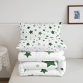 thumbnail image 5 of Manfei Kawaii Stars Full Size Comforter Sets,Lovely Polka Dot Bedding Comforter Set,Green White,Colorful Stars Reversible,3pcs,1 Comforter and 2 Pillowcases, 5 of 7