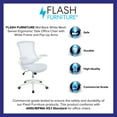 thumbnail image 5 of Flash Furniture Mid-Back White Mesh Swivel Ergonomic Task Office Chair with White Frame and Flip-Up Arms, 5 of 16
