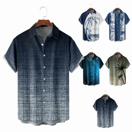 

Men s Collared Shirts Front-Pocket Slim-Fit Costume Plus Size Men