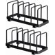 thumbnail image 1 of Plate Storage Rack Drainer, Cutting Boards, Bakeware, Serving Trays Holder, Lid Organizer, Cabinet Dish Rack (Black, 2 Packs), 1 of 4
