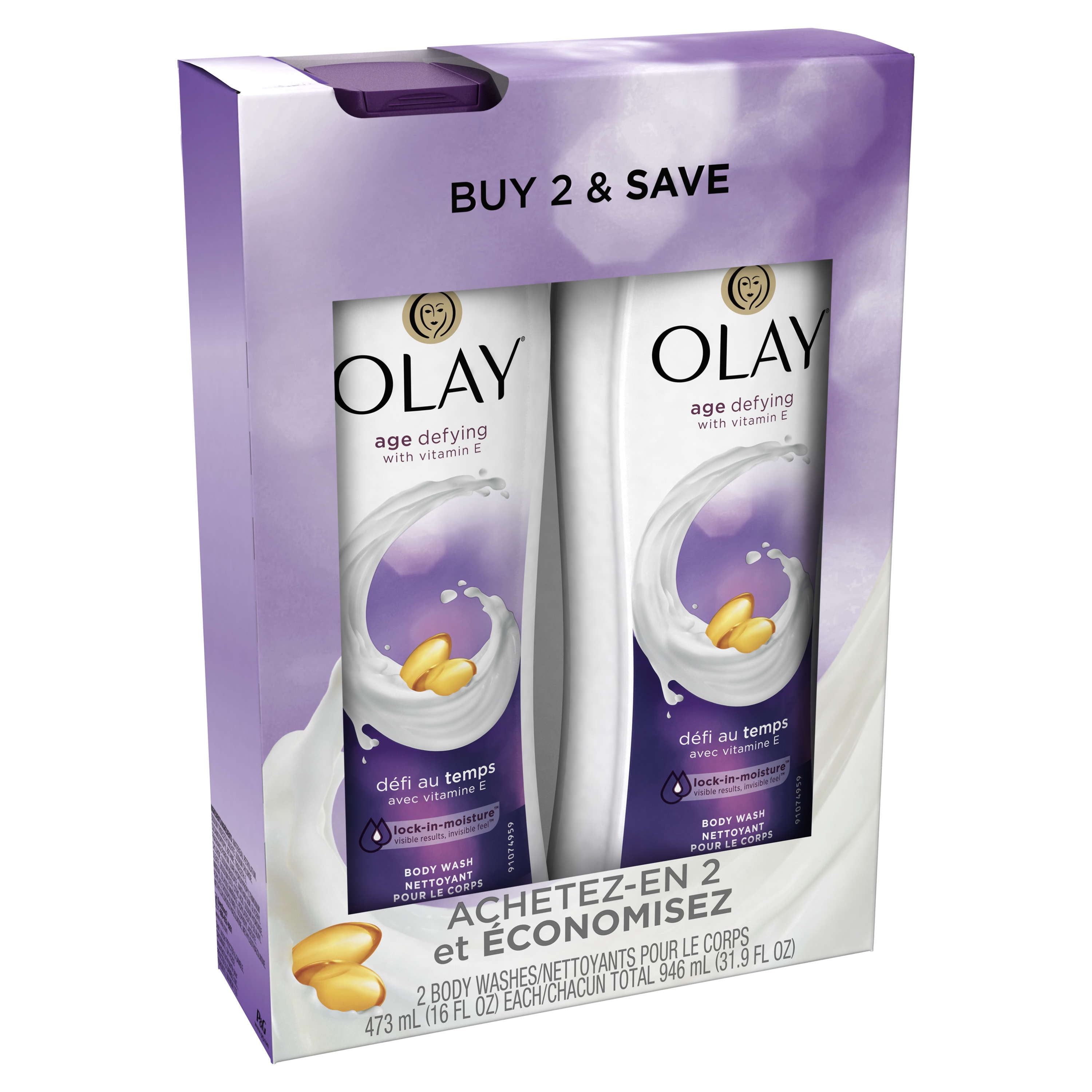 Olay Age Defying Body Wash with Vitamin E 2x16 oz Twin Pack Walmart