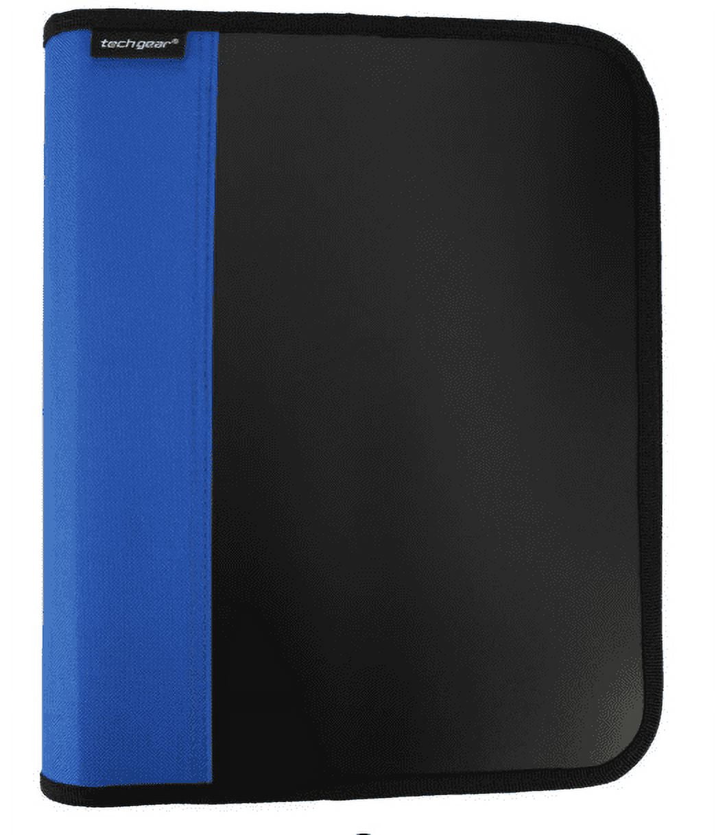 New Tech Gear Zipper Binder, 1.5" Capacity, Polyester Zippered Inside Pocket, O-Ring, Black and Pink